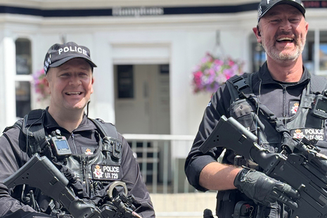 Two CNC police officers on patrol in Windsor