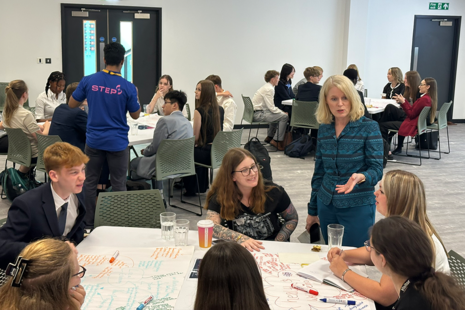 Jo White MP talks to Summer School participants