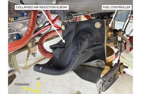 Collapsed air induction elbow