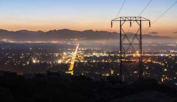 Powerlines at sunset