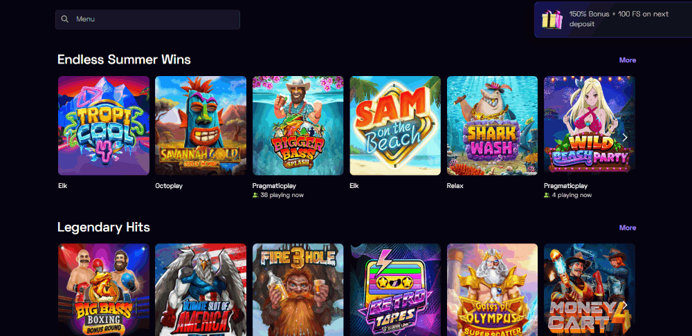 Immerion casino games