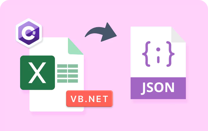 Export Excel data to JSON format in C# VB.NET