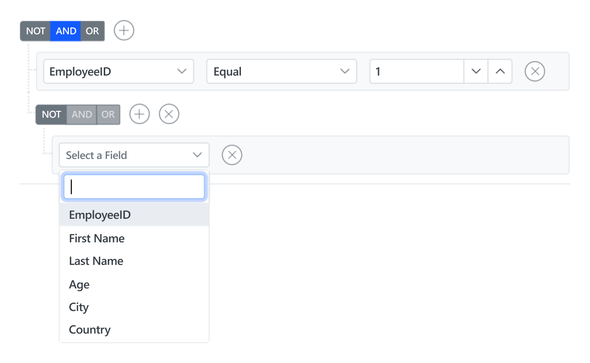 Vue Query Builder model binding
