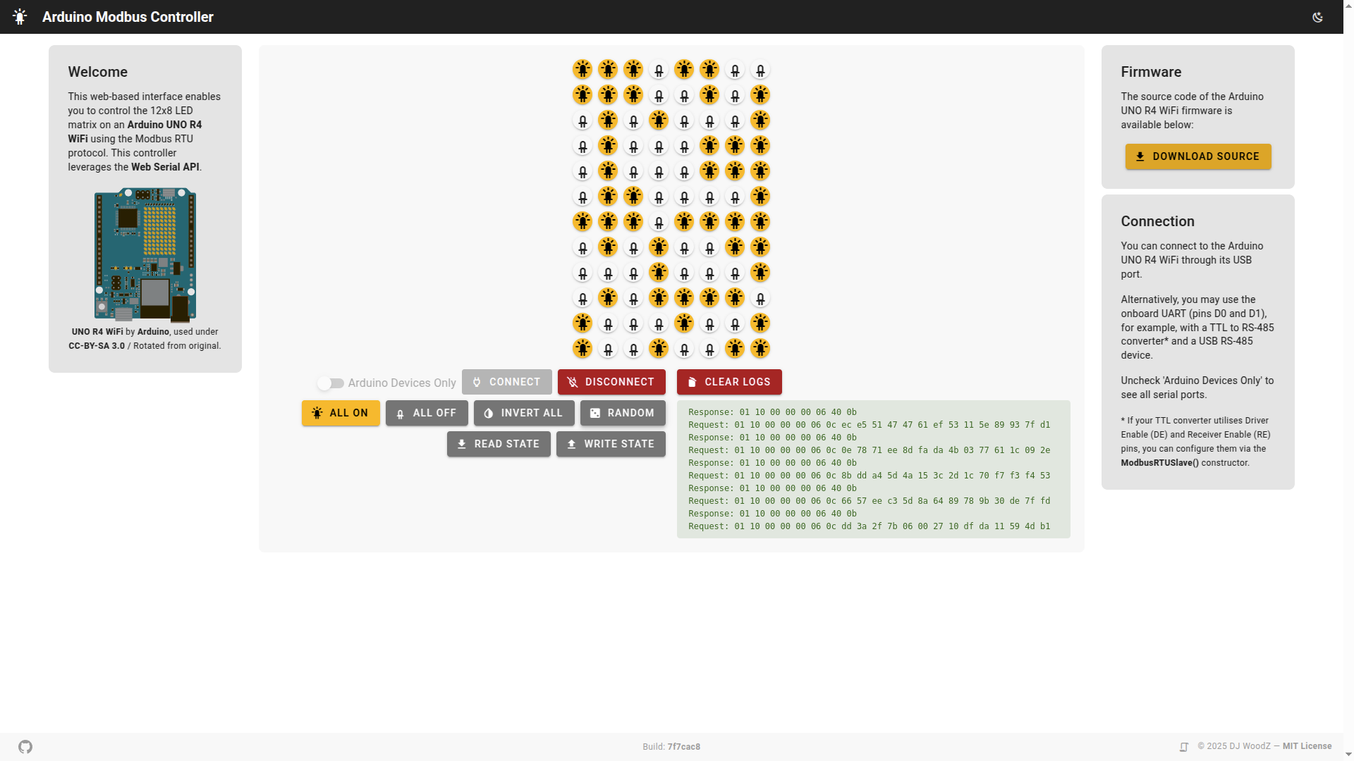 Arduino Modbus Controller - Light Theme