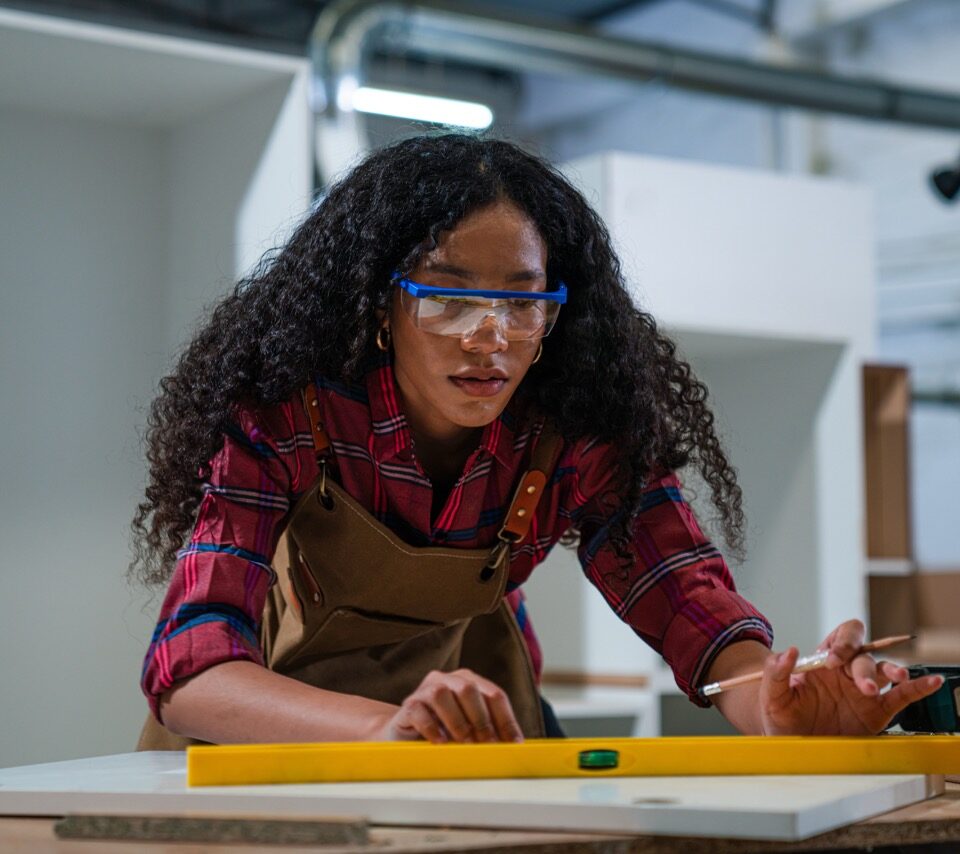 Worker in an industrial set up