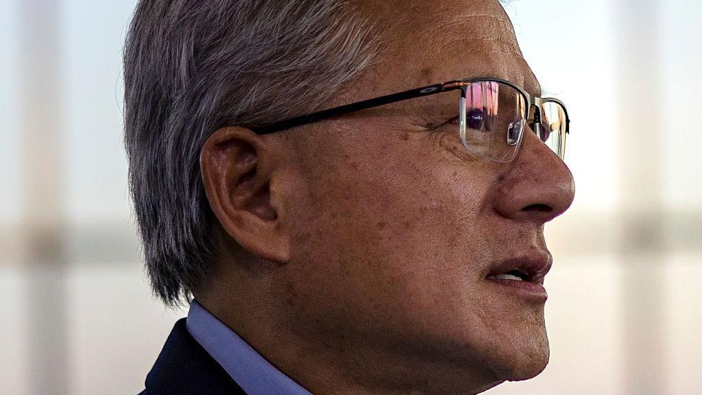 Nvidia boss Jensen Huang in side-profile