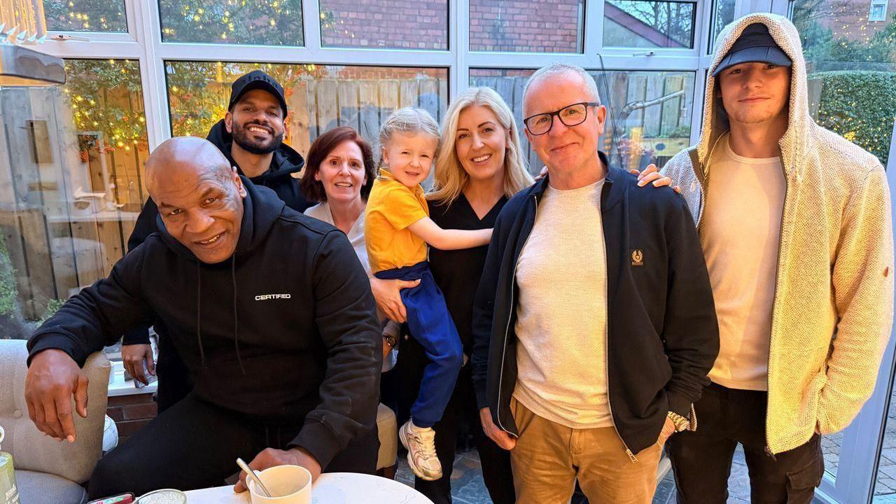 Mike Tyson with Kevin McKinney and family