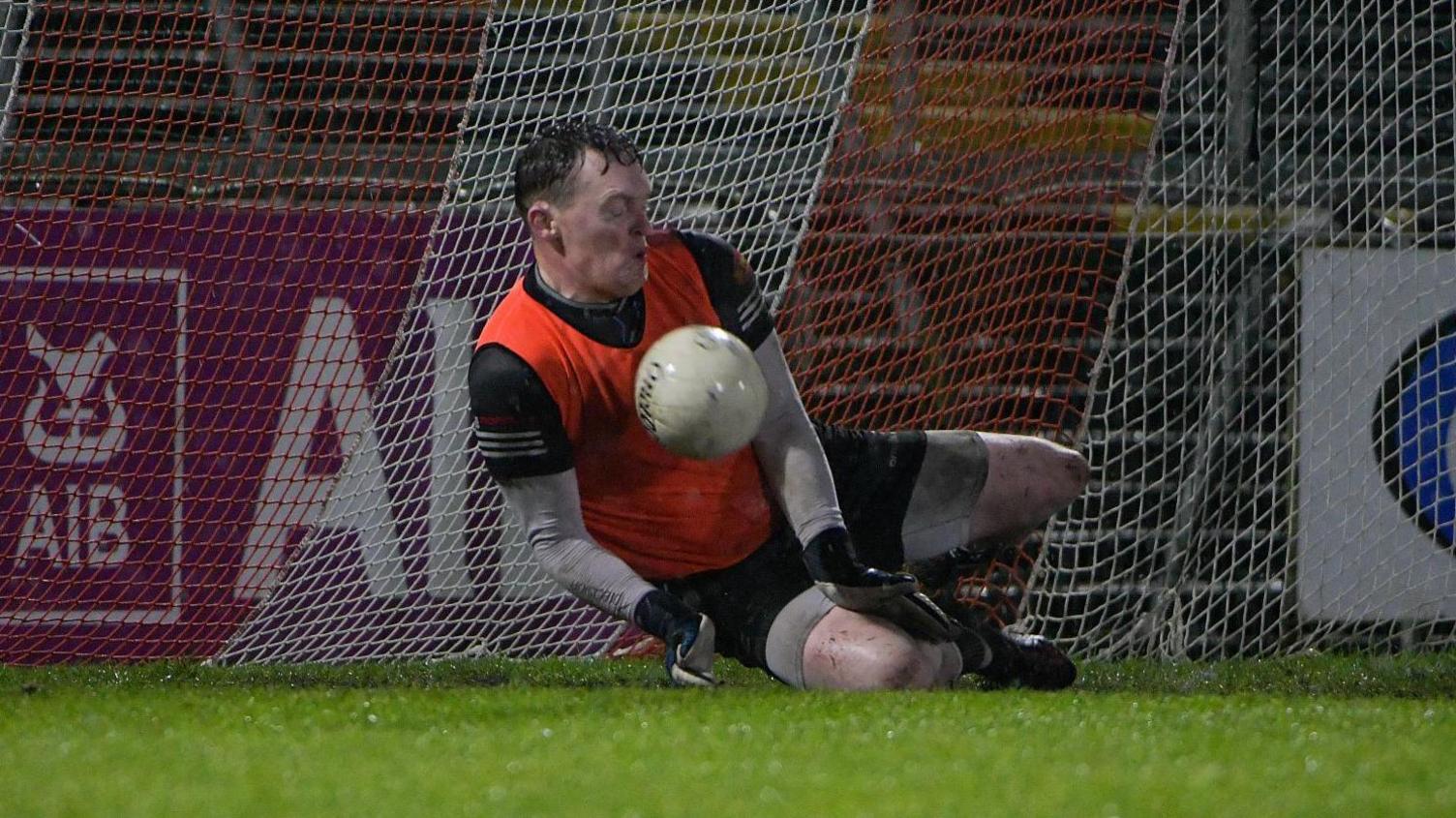 Beggan saves Sean Young's penalty in the shootout