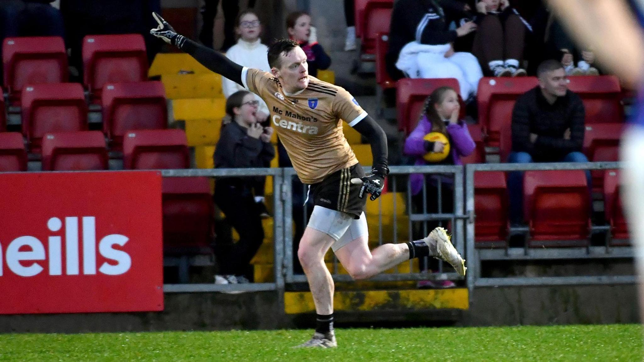 Rory Beggan celebrates