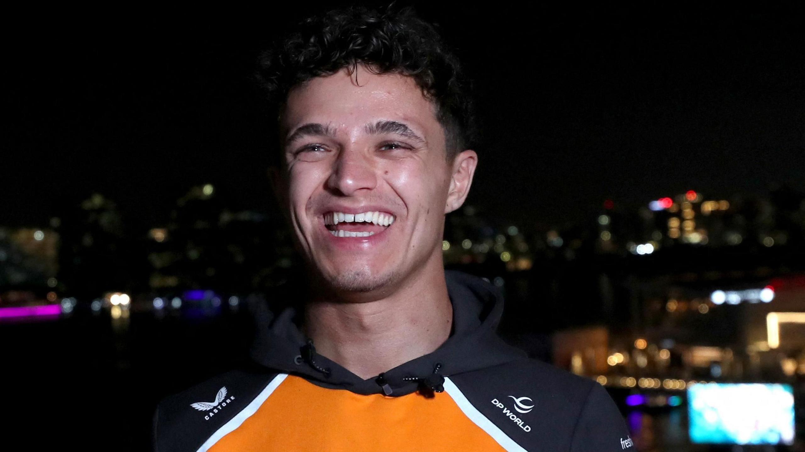 Lando Norris laughs