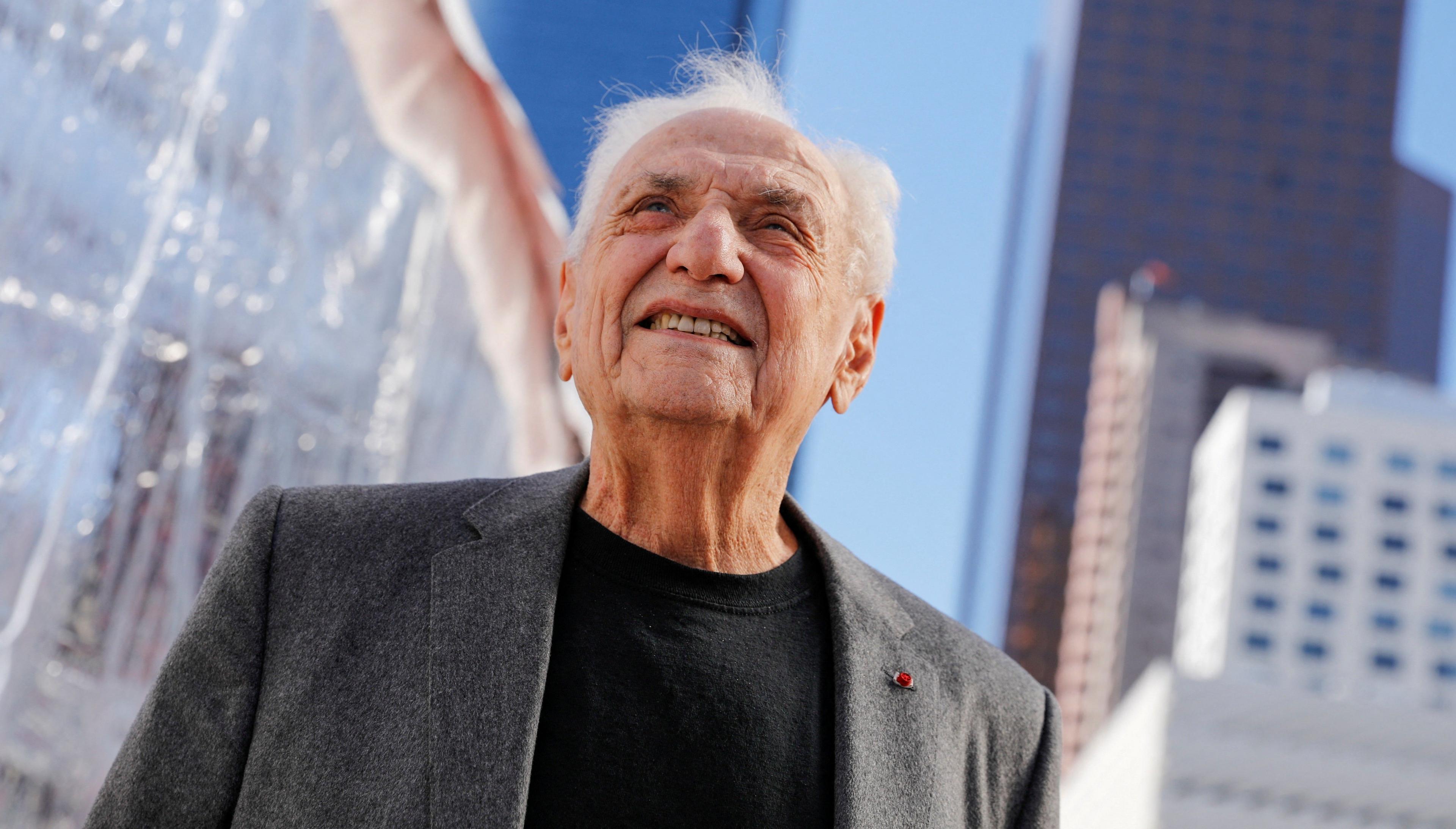 Architect Frank Gehry attends the official groundbreaking of "The Grand" a Frank Gehry designed mixed-use development in downtown Los Angeles, California, U.S., February 11, 2019.