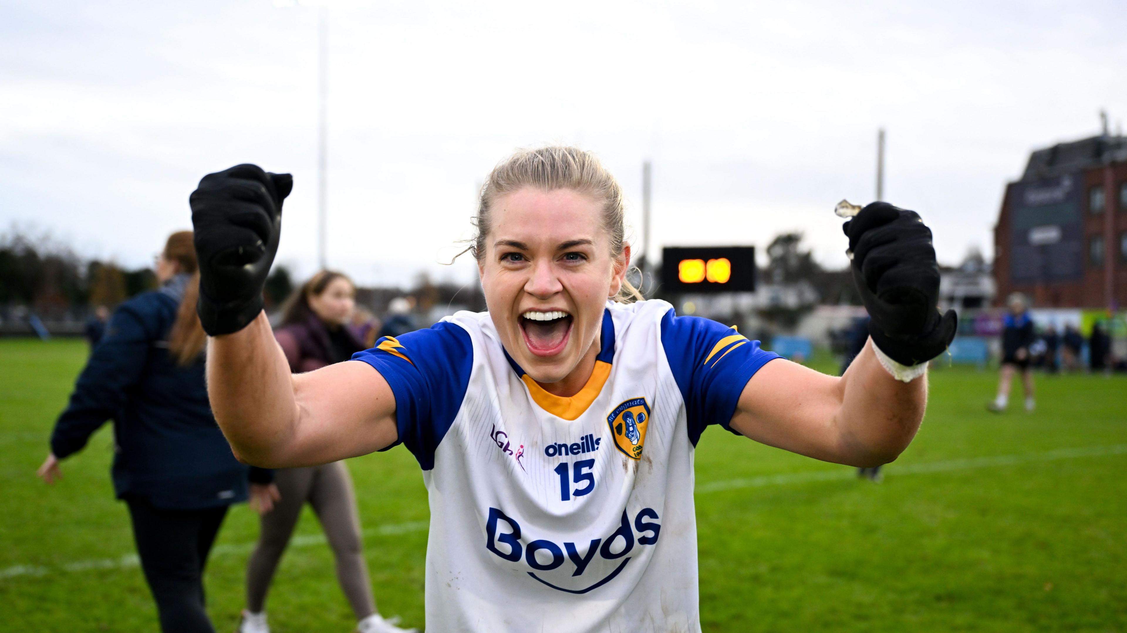 Eleanor Mallon celebrates