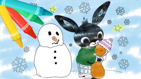 Bing Christmas Colouring Sheets