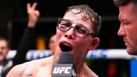 Caio Borralho after his win against Jared Cannonier last August