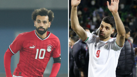 Egypt striker Mohamed Salah and Iran's Mehdi Taremi