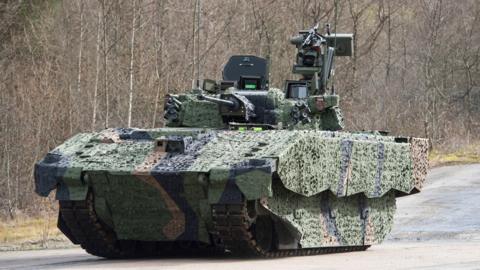 An Ajax armoured fighting vehicle