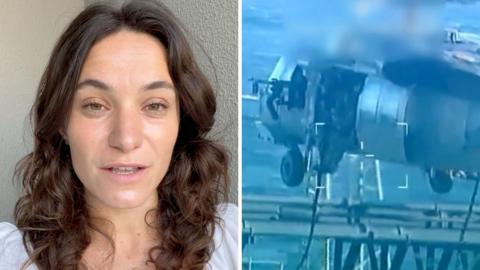 Ione Wells (L), Helicoper boarding vessel (R)