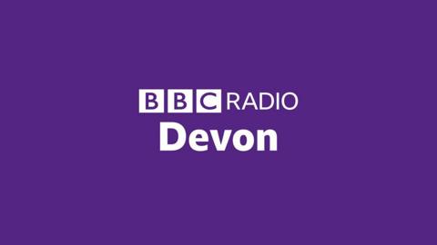BBC Radio Devon in white on a purple background