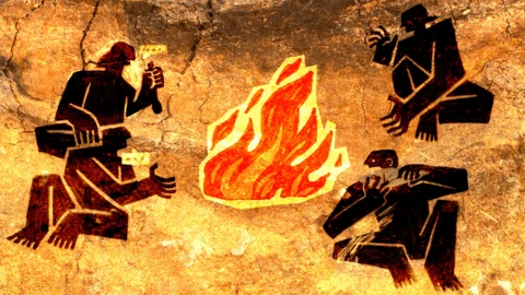 The moment the earliest known man-made fire was uncovered