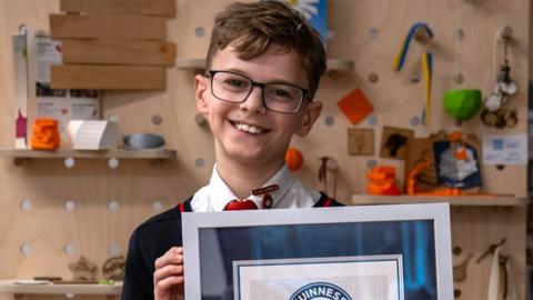 Max, from Penarth, Vale of Glamorgan, spent four hours developing a game with five unique levels during his record attempt in May.
