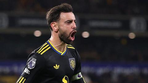 Man Utd midfielder Bruno Fernandes