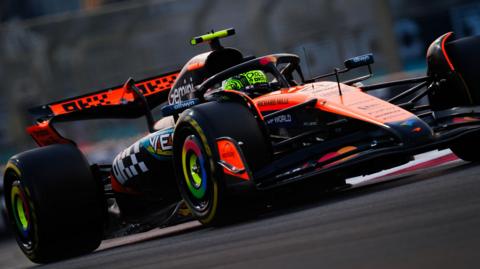 McLaren's Lando Norris during Abu Dhabi Grand Prix second practice
