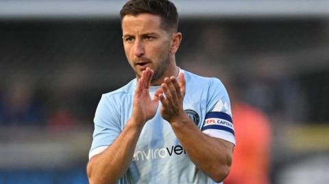 Josh Falkingham in action for Harrogate Town