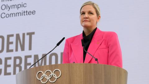International Olympic Committee (IOC) President Kirsty Coventry