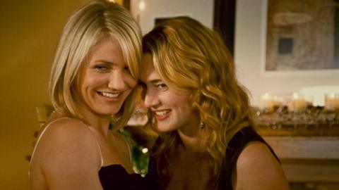 Cameron Diaz and Kate Winslet giggle together in Christmas classic, The Holiday