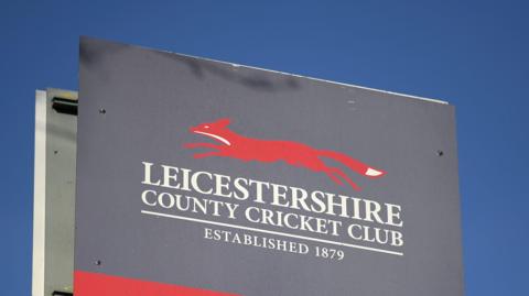 Leicestershire club sign at the club's Grace Road home ground