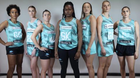 Players pose in London Mavericks' variety of new outfits