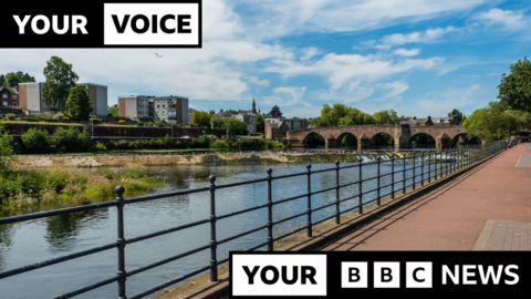 A view of the River Nith in Dumfries