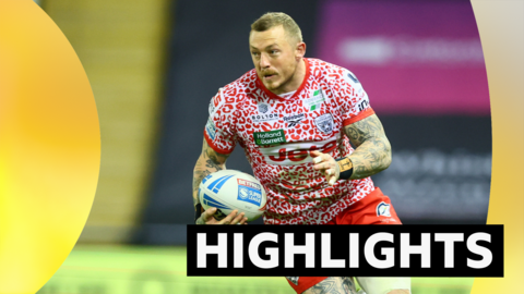 Leigh's Josh Charnley in action against Huddersfield