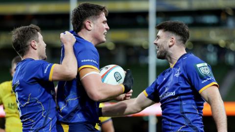 Luke McGrath, Alex Soroka and Harry Byrne celebrate