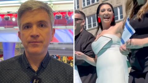 Mark Savage on the left, Yuval Raphael on the right