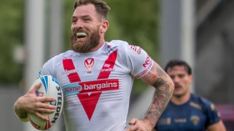 St Helens scrum half Daryl Clark pictured in action for St Helens