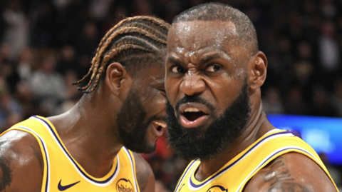 LeBron James reacts after a win over the Toronto Raptors
