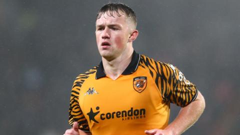 Hull City's Joe Gelhardt during the game with Middlesbrough