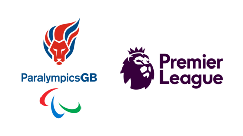 The Paralympics GB and Premier League logos.
