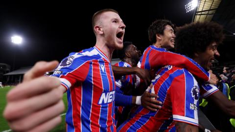 Crystal Palace celebrate win over Fulham in Premier League