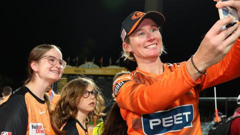 Beth Mooney with fans