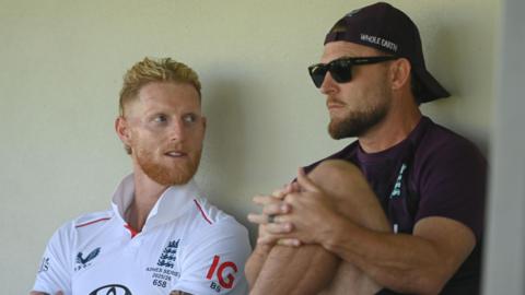 England captain Ben Stokes (left) and Brendon McCullum (right)