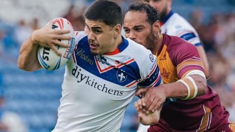 Caleb Hamlin-Uele in action for Wakefield Trinity