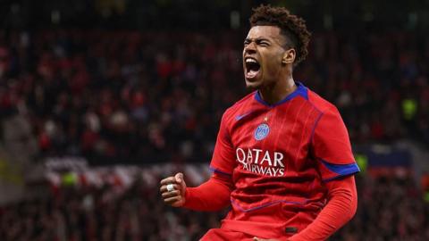 Desire Doue celebrates