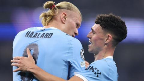 Erling Haaland and Phil Foden