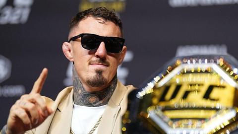 Tom Aspinall at the UFC 321 news conference