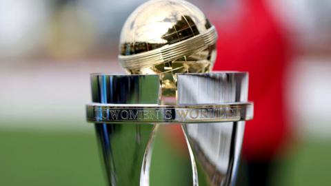 The ICC Women's World Cup trophy
