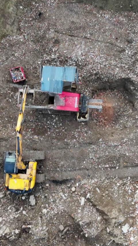 An aerial view of an illegal tip.