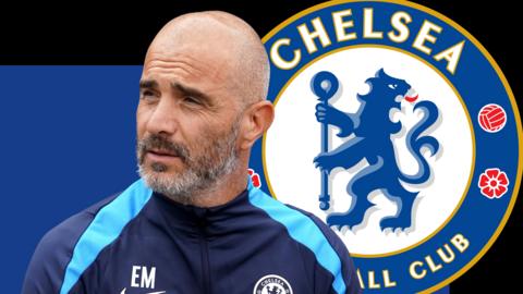 Enzo Maresca and the Chelsea club crest