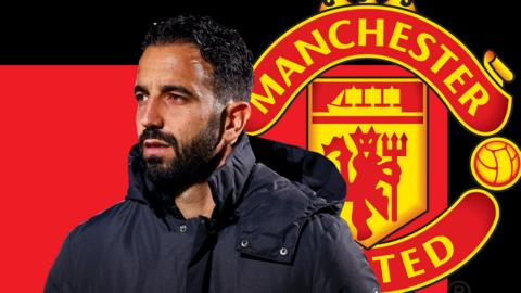 Ruben Amorim and the Manchester United club crest